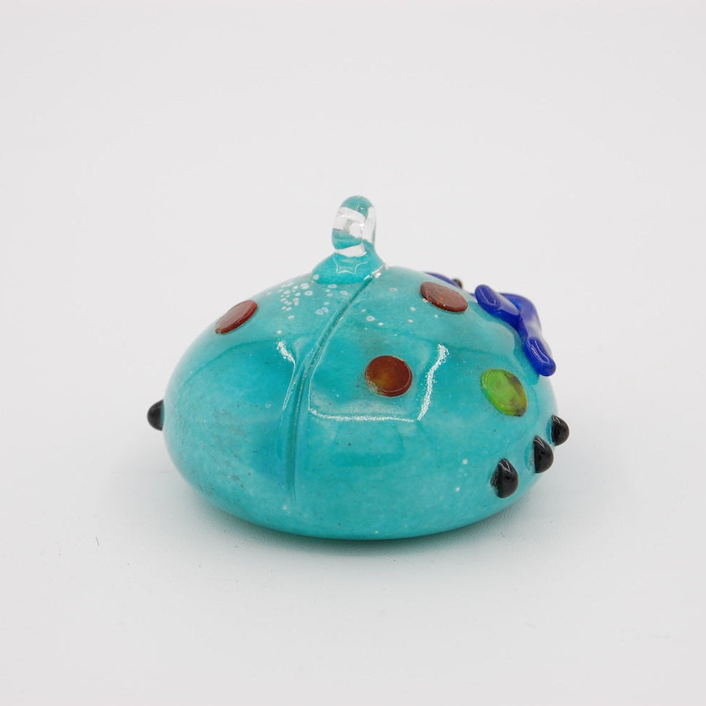Turquoise Ladybug Hand-Blown Glass Ladybug Ornament – Art Glass Christmas Décor - Taylor ...