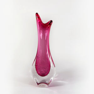 Deep Pink Rainstorm Vase